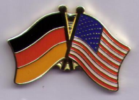 Deutschland - USA,  Freundschaftspin ca. 29 mm