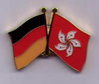 Deutschland - Hongkong,  Freundschaftspin ca. 29 mm