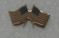 USA Doppelflaggenpin ca. 26 mm