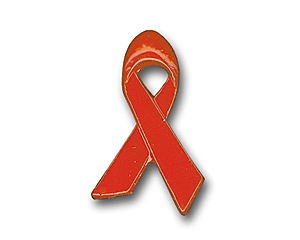 Pin: Red Ribbon 13 mm