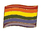 Pin: Rainbow Flagge geschwungen 24 mm