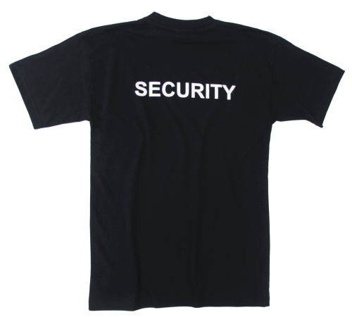 T-Shirt, schwarz, "Security", bedruckt