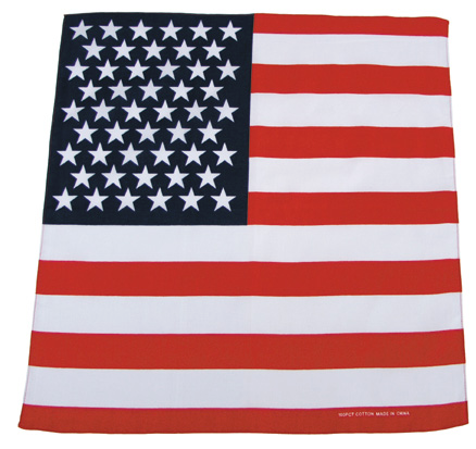Bandana, USA Fahne, Gr. 55 x 55 cm, Baumwolle