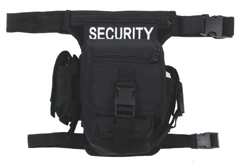 Hip Bag, "SECURITY", schwarz, Bein- und Gürtelbefestigung