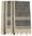 PLO Tuch, mit Fransen, sand-schwarz,Gr. ca. 115x110cm