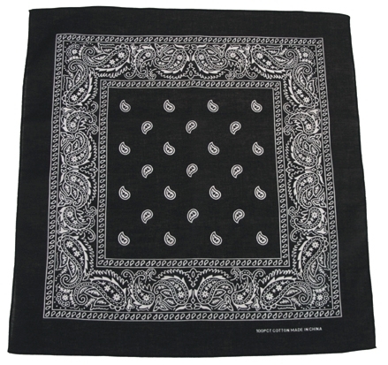 Bandana, schwarz-weiß, Gr. 55 x 55 cm, Baumwolle