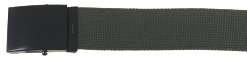Gürtel, oliv, 4,5 cm breit, mit Metallkastenschloß