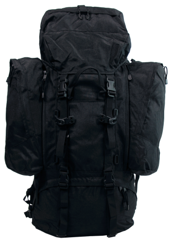 Rucksack, "Alpin 110",schwarz, 2 abnehmbare Seitentaschen