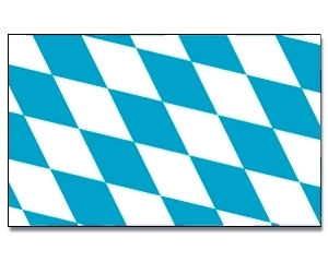 Bayern mit Rauten  Stockflagge 30*45 cm