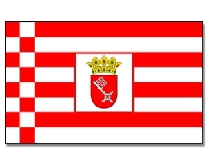 Bremen  Stockflagge 30*45 cm