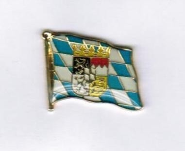 Bayern mit Wappen  Flaggenpin ca. 16 mm