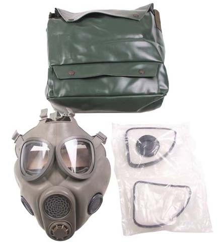 Tschechische CZ Schutzmaske, mit Filter u. Tasche (Typ M10)