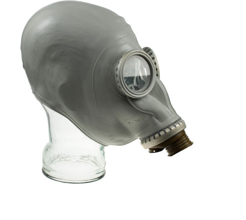 NVA Schutzmaske, SchM-41M, Farbe grau, mit Stofftasche