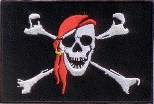 Pirat mit Kopftuch Aufnäher