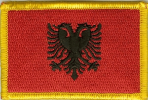 Albanien Flaggenpatch 4x6cm von Yantec