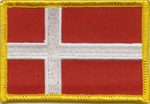 Dänemark Flaggenpatch 4x6cm von Yantec