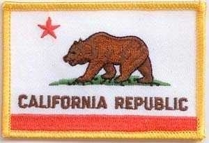 Kalifornien Flaggenpatch 4x6cm von Yantec