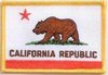 Kalifornien Flaggenpatch 4x6cm von Yantec