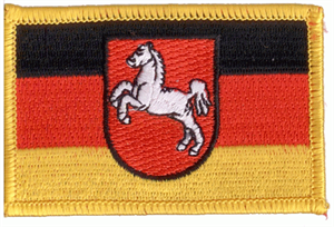 Niedersachsen Flaggenpatch 4x6cm von Yantec