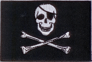 Pirat Flaggenpatch 4x6cm von Yantec
