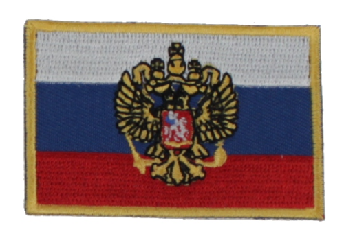 Russland mit Adler Flaggenpatch 4x6cm von Yantec