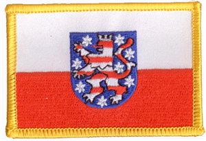 Thüringen Flaggenpatch 4x6cm von Yantec