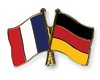 Frankreich - Deutschland Freundschaftspin mit Butterflyverschluss