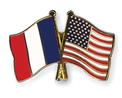 Frankreich - USA Freundschaftspin