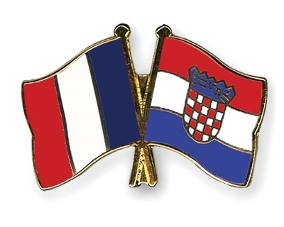Frankreich - Kroatien Freundschaftspin
