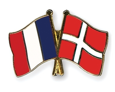 Frankreich - Dänemark Freundschaftspin