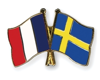 Frankreich - Schweden Freundschaftspin