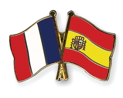 Frankreich - Spanien Freundschaftspin