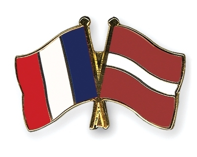 Frankreich - Lettland Freundschaftspin