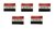 Irak Flaggenpin eckig