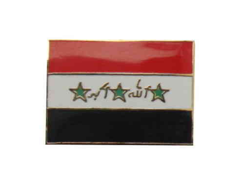 Irak Flaggenpin eckig