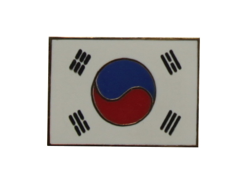Südkorea Flaggenpin eckig