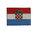 Kroatien Flaggenpin eckig