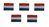 Niederlande Flaggenpin eckig