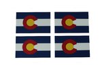 Colorado Flaggenaufkleber 4er Set 8 x 5 cm