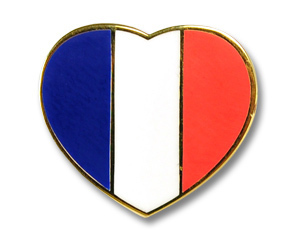 Frankreich Herz Flaggenpin