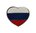 Russland Herz Flaggenpin