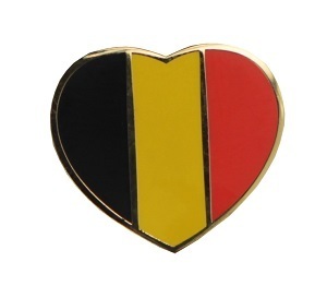 Belgien Herz Flaggenpin