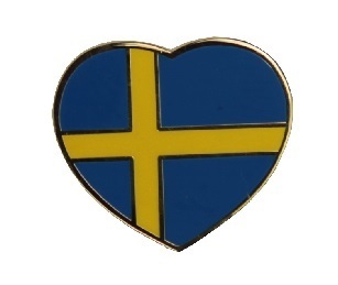 Schweden Herz Flaggenpin