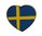 Schweden Herz Flaggenpin