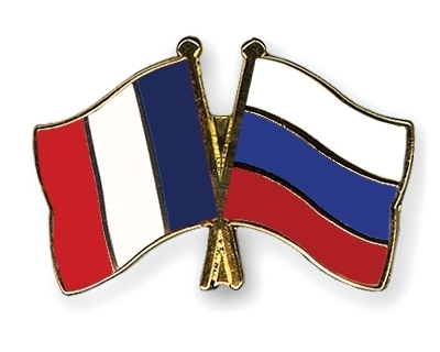 Frankreich - Russland Freundschaftspin
