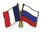 Frankreich - Russland Freundschaftspin