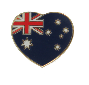 Australien Herz Flaggenpin