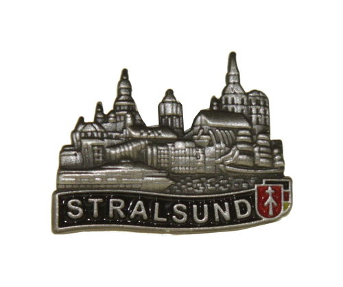 Pin Stralsund Silbefarben