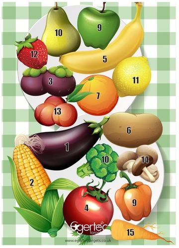 Egertec Funauflage Obst und Gemüse