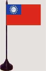 Tischflagge Myanmar Burma